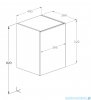 Roca Kwadro moduł boczny z drzwiami 40x38x53 cm ORZECH LINCOLN A857974540